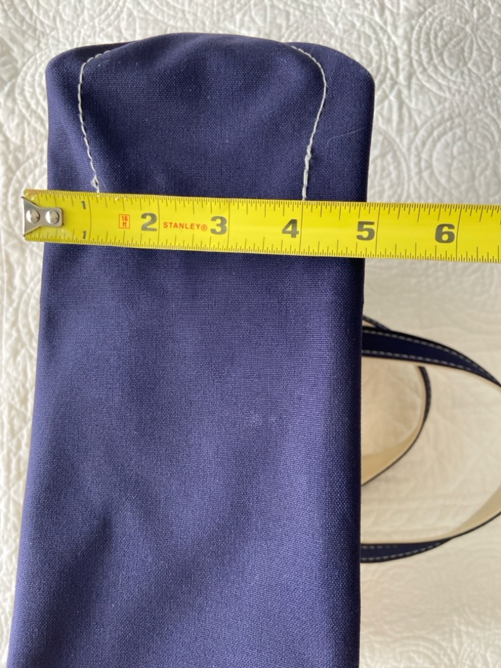 L.L. Bean 90s Yellow and Navy Striped Canvas Boat and Tote Bg - Picture 14 of 17